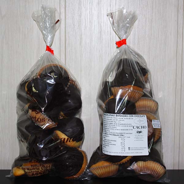 Bolsa 500gr magdalena cubierta de chocolate